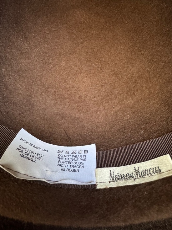 Vintage Neiman Marcus Rabbit Fur Cloche-Pillbox Hybrid - Made in England - 6 3/4 main image 15